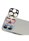 Newface iPhone 13 Pro Max Rainbow Kamera Lens Koruma Cam - Beyaz