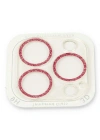 Newface iPhone 13 Pro Max Shine Kamera Lens Koruma Cam - Pembe