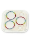 Newface iPhone 13 Pro Max Shine Kamera Lens Koruma Cam - Rainbow