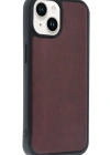 Newface iPhone 14 Kılıf Aras Deri Kapak - Bordo