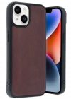 Newface iPhone 14 Kılıf Aras Deri Kapak - Bordo