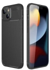 Newface iPhone 14 Kılıf Auto Focus Karbon Kapak - Siyah