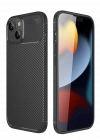 Newface iPhone 14 Kılıf Auto Focus Karbon Kapak - Siyah