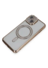 Newface iPhone 14 Kılıf Joke Simli Magneticsafe Kılıf - Gold