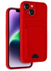 Newface iPhone 14 Kılıf Kelvin Kartvizitli Silikon - Kırmızı