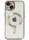 Newface iPhone 14 Kılıf Kross Magneticsafe Kapak - Gold