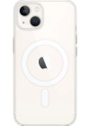 Newface iPhone 14 Kılıf Magneticsafe Şeffaf Silikon - Şeffaf