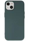 Newface iPhone 14 Kılıf Nano içi Kadife Silikon - Koyu Yeşil