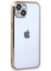 Newface iPhone 14 Kılıf Razer Lensli Silikon - Gold