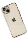 Newface iPhone 14 Kılıf Razer Lensli Silikon - Gümüş