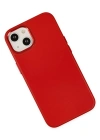 Newface iPhone 14 Plus Kılıf Asya Deri Silikon - Kırmızı