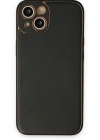 Newface iPhone 14 Plus Kılıf Coco Deri Silikon Kapak - Siyah