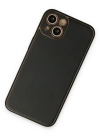 Newface iPhone 14 Plus Kılıf Coco Deri Silikon Kapak - Siyah