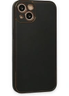 Newface iPhone 14 Plus Kılıf Coco Deri Silikon Kapak - Siyah
