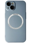 Newface iPhone 14 Plus Kılıf Jack Magneticsafe Lens Silikon - Sierra Blue