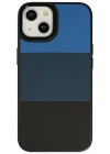 Newface iPhone 14 Plus Kılıf King Kapak - Mavi-Siyah