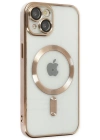 Newface iPhone 14 Plus Kılıf Kross Magneticsafe Kapak - Gold