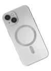 Newface iPhone 14 Plus Kılıf Moshi Lens Magneticsafe Silikon - Gümüş