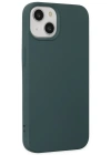 Newface iPhone 14 Plus Kılıf Nano içi Kadife Silikon - Koyu Yeşil