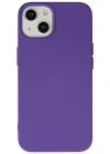 Newface iPhone 14 Plus Kılıf Nano içi Kadife Silikon - Mor
