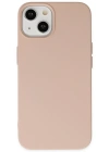 Newface iPhone 14 Plus Kılıf Nano içi Kadife Silikon - Pudra