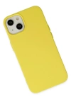 Newface iPhone 14 Plus Kılıf Nano içi Kadife Silikon - Sarı