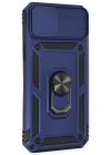 Newface iPhone 14 Plus Kılıf Pars Lens Yüzüklü Silikon - Lacivert