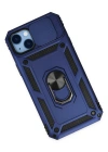 Newface iPhone 14 Plus Kılıf Pars Lens Yüzüklü Silikon - Lacivert