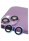Newface iPhone 14 Plus Raze Metal Kamera Lens - Mavi