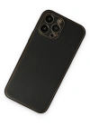 Newface iPhone 14 Pro Kılıf Coco Deri Silikon Kapak - Siyah