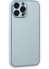 Newface iPhone 14 Pro Kılıf Coco Deri Silikon Kapak - Sky Blue