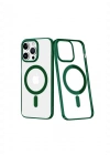 Newface iPhone 14 Pro Kılıf Element Magneticsafe Sert Kapak - Köknar Yeşili