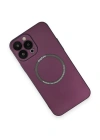 Newface iPhone 14 Pro Kılıf Jack Magneticsafe Lens Silikon - Mürdüm