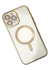 Newface iPhone 14 Pro Kılıf Kross Magneticsafe Kapak - Gold