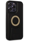 Newface iPhone 14 Pro Kılıf Merkür Magneticsafe Standlı Kapak - Siyah