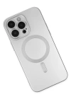 Newface iPhone 14 Pro Kılıf Moshi Lens Magneticsafe Silikon - Gümüş