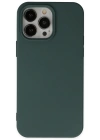 Newface iPhone 14 Pro Kılıf Nano içi Kadife Silikon - Koyu Yeşil