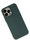 Newface iPhone 14 Pro Kılıf Nano içi Kadife Silikon - Koyu Yeşil