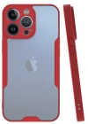 Newface iPhone 14 Pro Kılıf Platin Silikon - Kırmızı
