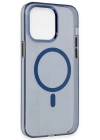 Newface iPhone 14 Pro Kılıf Tron Şeffaf Magsafe Kapak - Mavi