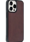 Newface iPhone 14 Pro Max Kılıf Aras Deri Kapak - Bordo
