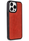 Newface iPhone 14 Pro Max Kılıf Aras Deri Kapak - Kırmızı