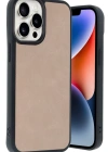 Newface iPhone 14 Pro Max Kılıf Aras Deri Kapak - Pudra