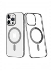 Newface iPhone 14 Pro Max Kılıf Element Magneticsafe Sert Kapak - Gümüş