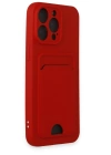 Newface iPhone 14 Pro Max Kılıf Kelvin Kartvizitli Silikon - Kırmızı