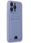 Newface iPhone 14 Pro Max Kılıf Kelvin Kartvizitli Silikon - Lila