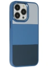 Newface iPhone 14 Pro Max Kılıf King Kapak - Açık Mavi-Lacivert