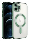 Newface iPhone 14 Pro Max Kılıf Kross Magneticsafe Kapak - Koyu Yeşil