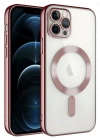 Newface iPhone 14 Pro Max Kılıf Kross Magneticsafe Kapak - Rose