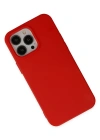 Newface iPhone 14 Pro Max Kılıf Nano içi Kadife Silikon - Kırmızı